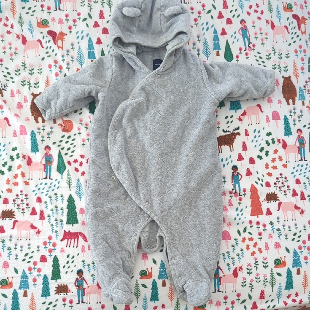 GAP Gray Quilted Baby Jacket